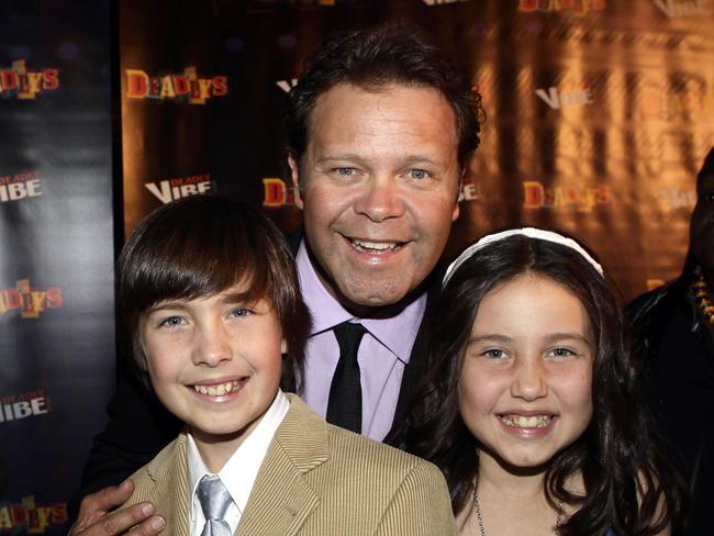 Family business ... Cassar-Daley has record with his son Clay and daughter Jem for his new record. Picture: Noel Kessel. Source: News Corp Australia.