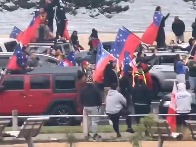 A teenage girl suffered critical injuries after falling from a car driven by learner driver Philip Nguyen in Altona while celebrating Samoa's Rugby League World Cup win. Picture: Supplied