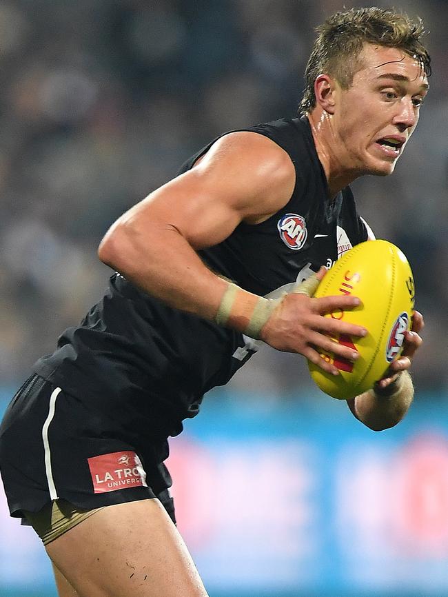 Patrick Cripps has shouldered the grunt work for the Blues in 2018. Pic: AAP