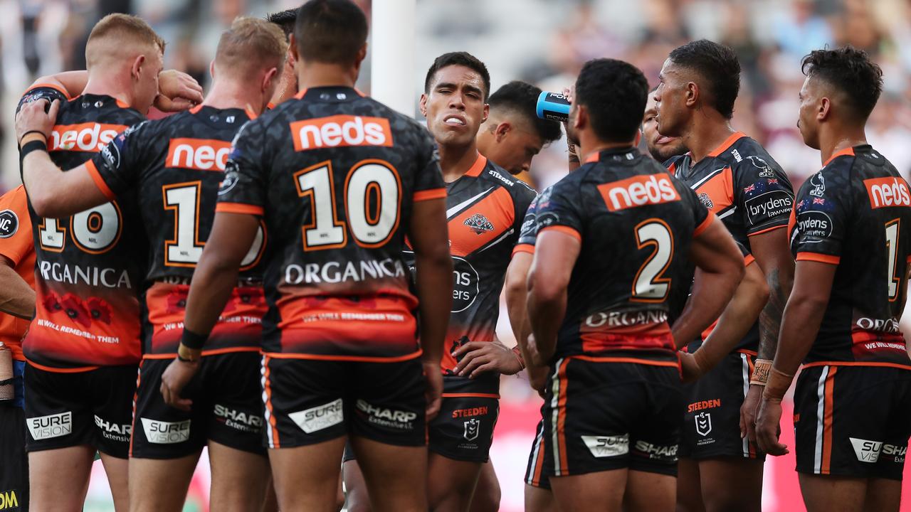 The Tigers were belted 40-6 by Manly in Round 7.