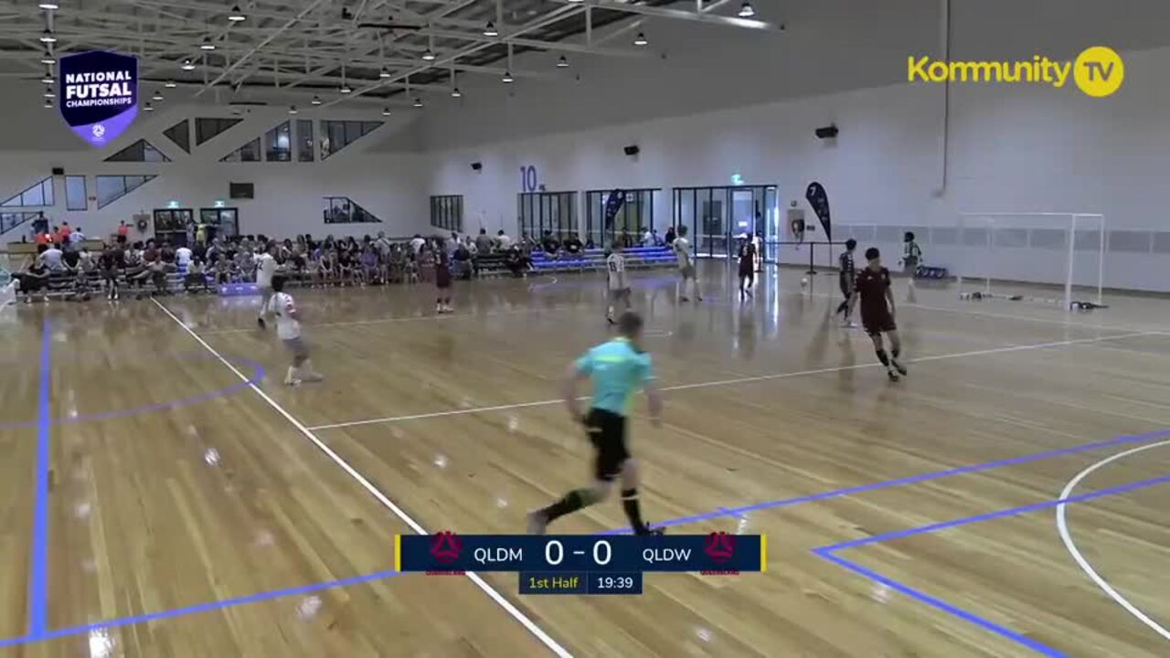 Replay: Football Queensland Maroon v Football Queensland White (Youth Men SF)—2025 National Futsal Championships Day 4