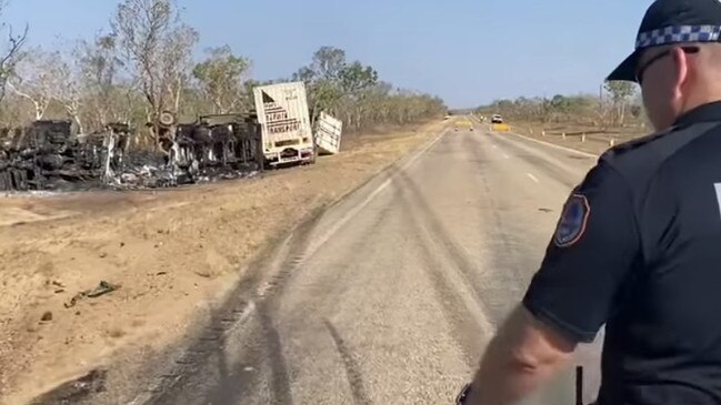 The crash occurred 225km south of Darwin. Picture: Facebook.