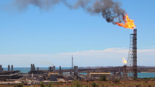 Industrial development in the Burrup Peninsula, Western Australia, which is home to the world's largest collection of rock art, as well as an application to have the area listed as a UNESCO world heritage site. Save Our Songlines is opposed to more industrial developments on the Burrup. Picture: Supplied