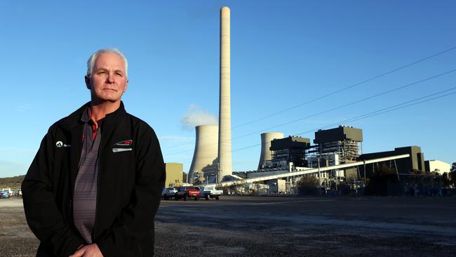 Coalminer Ron Smith at the Mount Piper power station in Lithgow, NSW. Picture: James Croucher