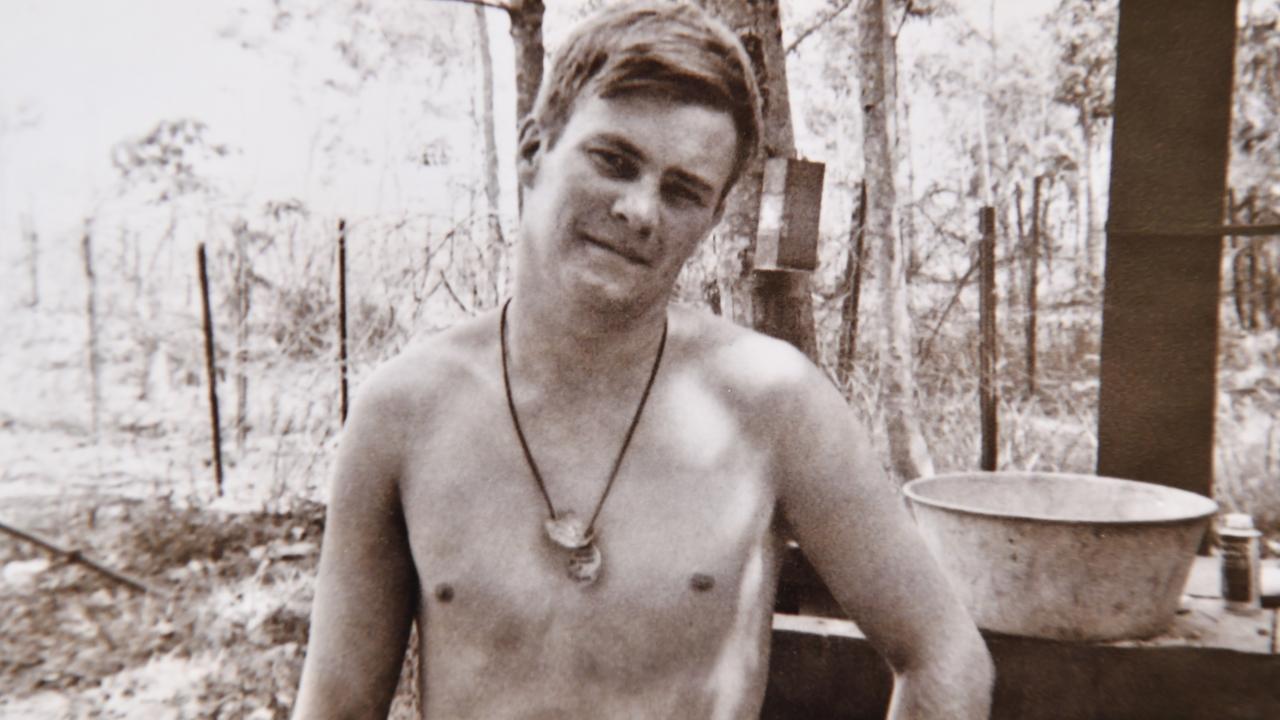 Mike Dwight back at main base camp during the Vietnam War.