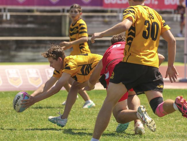 Townsville  Grammar V St Pauls at the 2024 Gold Coast Titans All Schools Touch Football Picture: Glenn Campbell