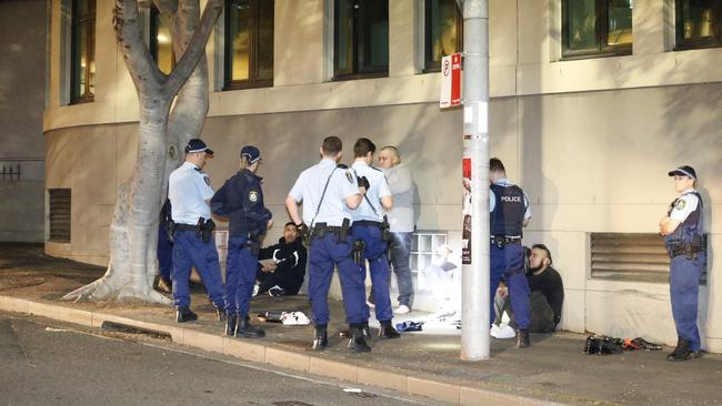 A number of males were held for questioning. Picture: Steve Tyson