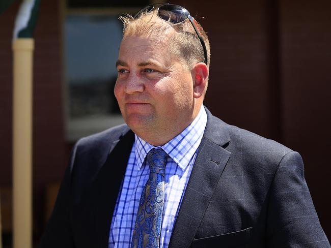 NEWCASTLE, AUSTRALIA - NOVEMBER 14: Trainer David Pfieffer looks on during Racing at Newcastle Racecourse on November 14, 2020 in Newcastle, Australia. (Photo by Mark Evans/Getty Images)