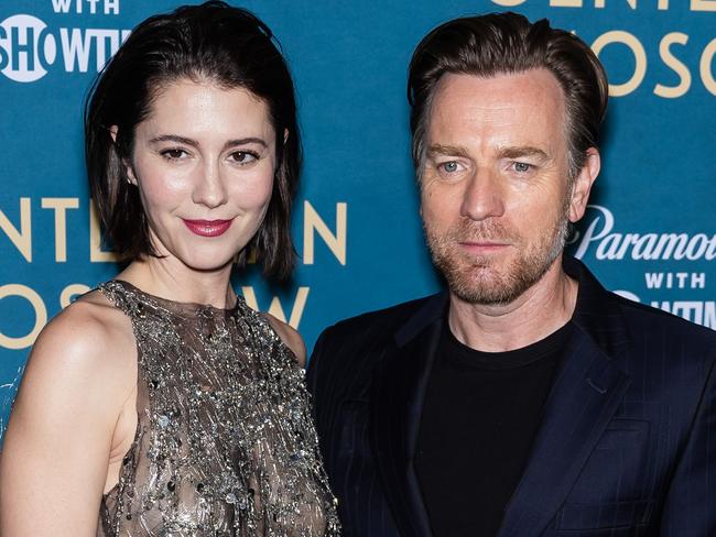 NEW YORK, NEW YORK - MARCH 12: Mary Elizabeth Winstead (L) and Ewan McGregor attend 'A Gentleman In Moscow' New York premiere at Museum of Modern Art on March 12, 2024 in New York City. (Photo by Gotham/WireImage)