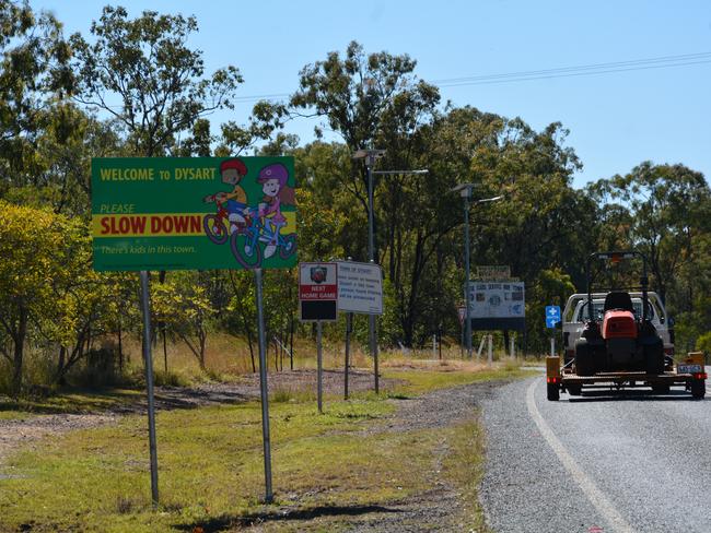 Welcome to Dysart sign. Picture: Rae Wilson