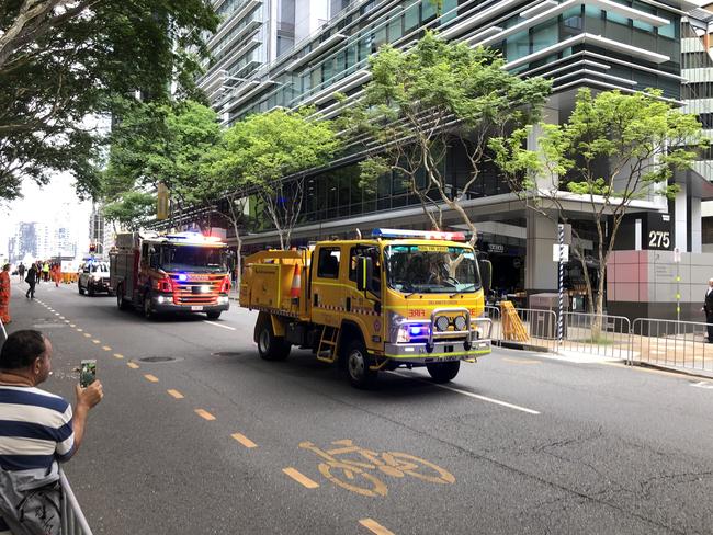 Bushfire relief ticker-tape parade in Brisbane for firefighters, defence forces, emergency services, wildlife carers and volunteers who provided relief efforts during the recent bushfires. Pic Mark Cranitch