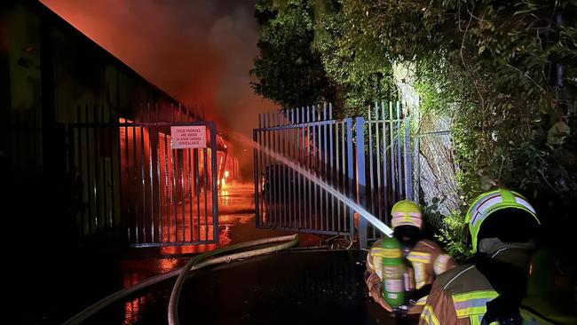 Firefighters hard at work. Picture: Fire and Rescue NSW Banora Point