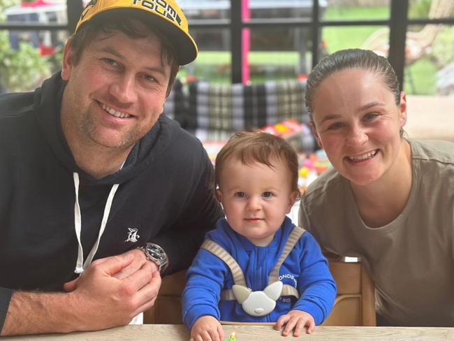 Ash Barty and Garry Kissick  posted this cute of their son Hayden to celebrate his first birthday. Picture : Instagram