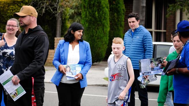 Roshena Campbell at Lysterfield Primary School on Saturday. Picture: NCA NewsWire / Luis Ascui
