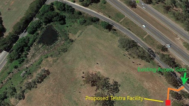 Telstra has lodged plans to build a 5G mobile phone tower at 58 Paechtown Road. Source: Mount Barker District Council