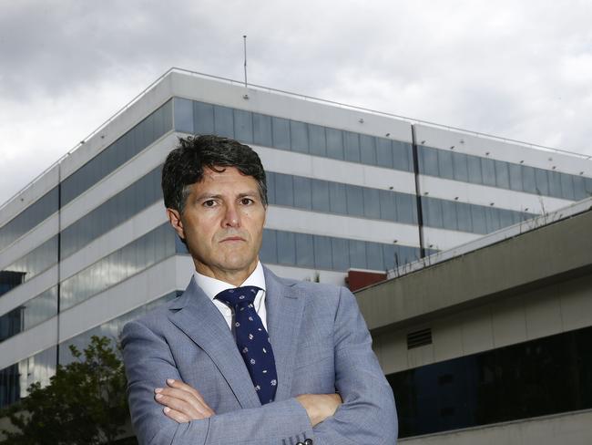 Ryde MP Victor Dominello has been a vocal opponent of the proposed 63-storey Meriton development on Talavera Rd at Macquarie Park. Picture: John Appleyard