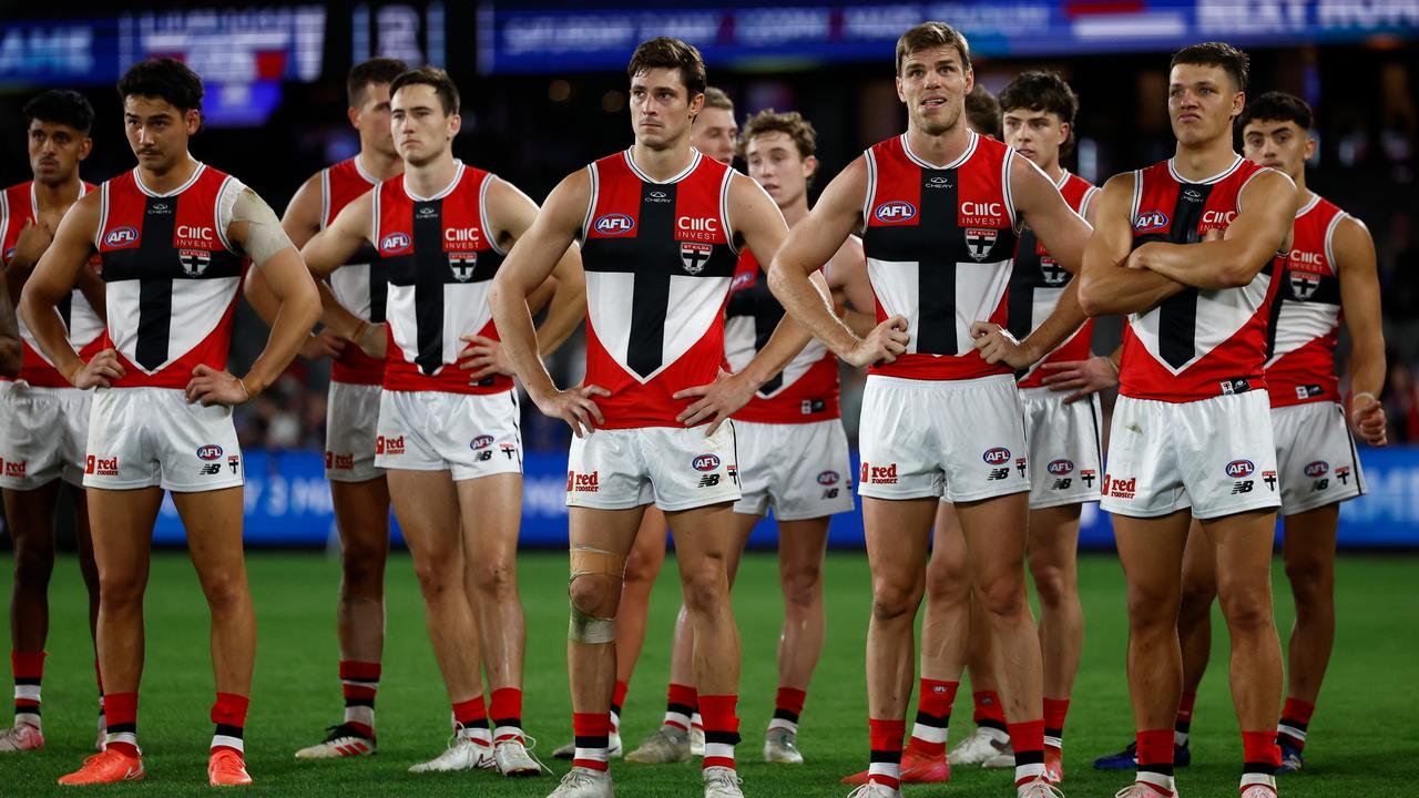 The Saints were smashed. (Photo by Michael Willson/AFL Photos via Getty Images)