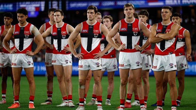 The Saints were smashed. (Photo by Michael Willson/AFL Photos via Getty Images)