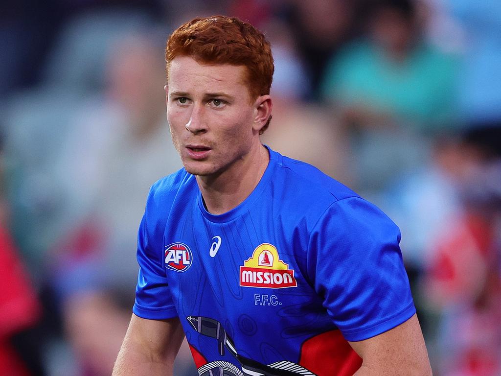 Ed Richards made a surprise midfield cameo for the Bulldogs. Picture: Sarah Reed/AFL Photos via Getty Images