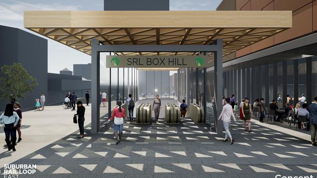 SRL Box Hill will drive the biggest population boost along the eastern section of the project, with an added 15,500 residents in its precinct.