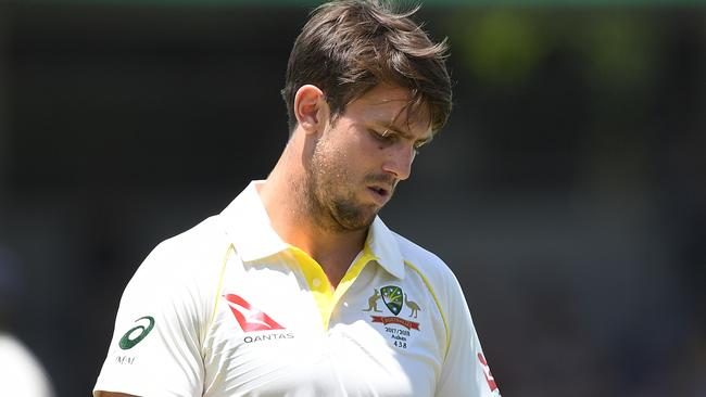 Mitch Marsh struggled with the ball in the first innings. Picture: AAP Images