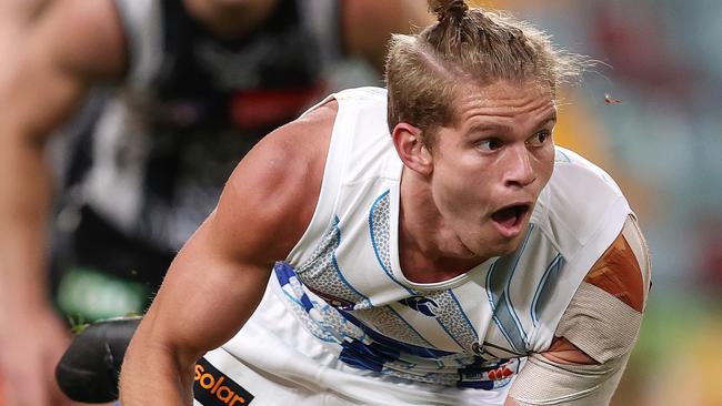 Ankle and calf injuries restricted Jed Anderson to just seven games with the Kangaroos last season.