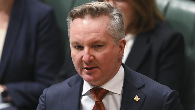 CANBERRA, AUSTRALIA - MAY 22: Minister for Climate Change and Energy Chris Bowen during Question Time at Parliament House in Canberra. Picture: NCA NewsWire / Martin Ollman