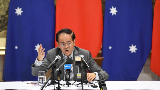 China’s ambassador to Australia Cheng Jingye. Picture: AAP