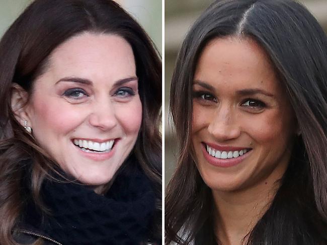 Duchess Catherine and Meghan Markle. Picture: Supplied