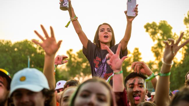 Missy Higgins fans at BASSINTHEGRASS 2021. Picture: Che Chorley