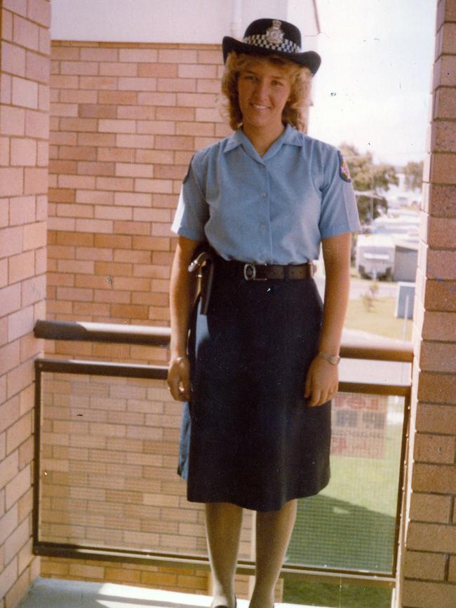 Rookie days: Katarina Carroll, then Bosnjak, as a young officer with the Queensland Police.