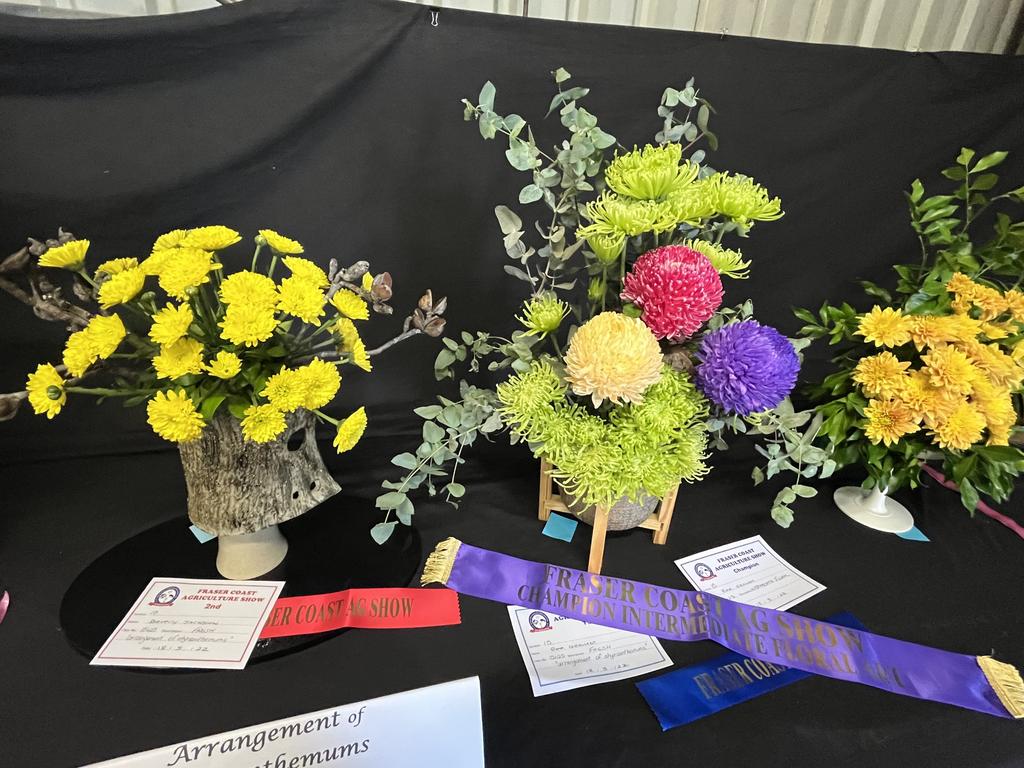 Some of the floral displays at the Fraser Coast Show.
