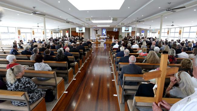 At the State Funeral Service for Mike Ahern AO, at Our Lady of the Rosary Catholic Church, Caloundra, on Friday 25th August 2023 - Photo Steve Pohlner