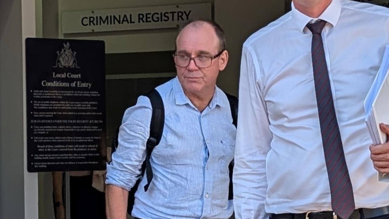 Royal Darwin Hospital Director of Anaesthesia Brian Spain leaving Darwin Local Court following the coronial investigation into the death of 66-year-old Judy Smart. Picture: Zizi Averill