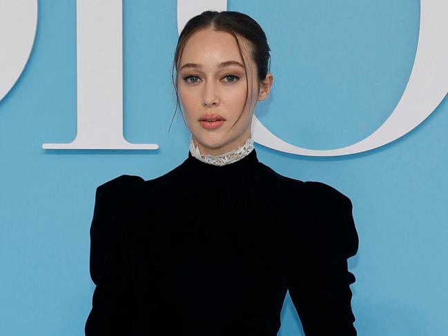 Australian actress Alycia Debnam-Carey poses upon arrival ahead of Dior Women Ready-to-wear Spring-Summer 2025 show as part of the Paris Fashion Week, in Paris on September 24, 2024. (Photo by GEOFFROY VAN DER HASSELT / AFP)