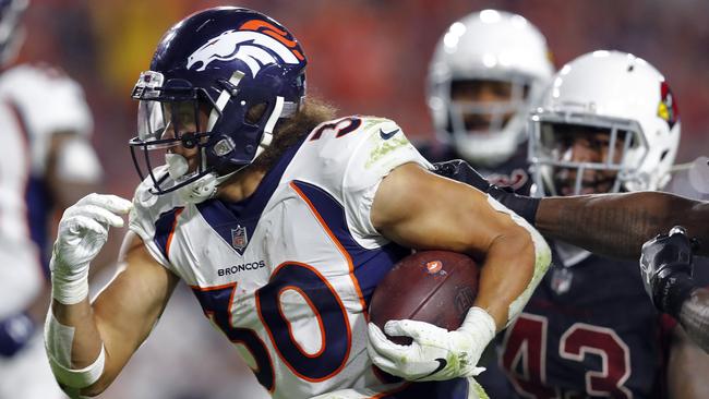 Denver’s Phillip Lindsay was tremendous. Picture: AP