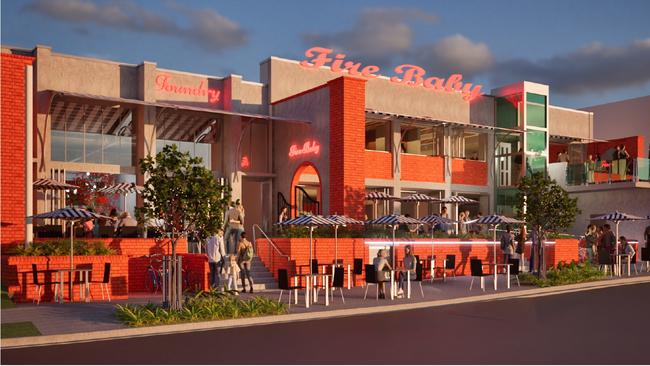 Artist impression released in April of Five Baby and The Foundry, an under-construction dining venue in Southport.