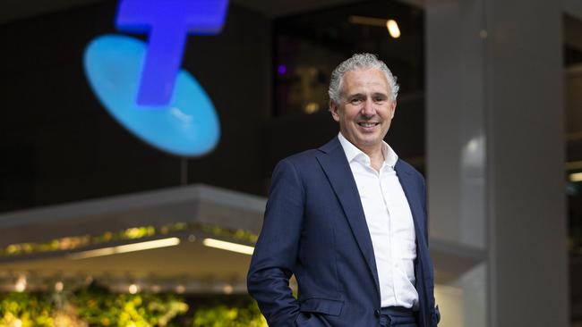 Telstra CEO Andy Penn at their HQ in Melbourne. Aaron Francis/The Australian