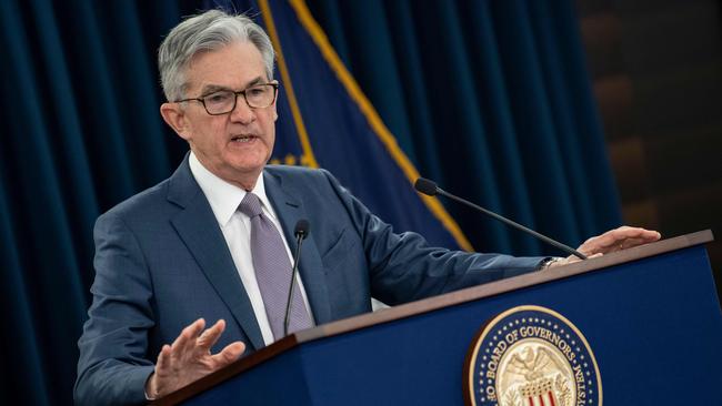 US Federal Reserve Chairman Jerome Powell. Picture: AFP