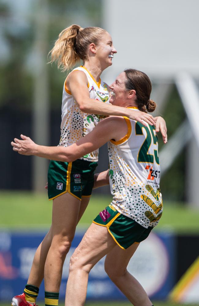 Steph Lawrence in the PINT vs St Mary's 2023-24 NTFL women's major semifinal. Picture: Pema Tamang Pakhrin