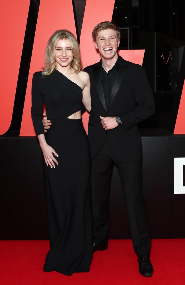Robert was beaming as he hit the red carpet with his girlfriend. Picture: Matrix Pictures