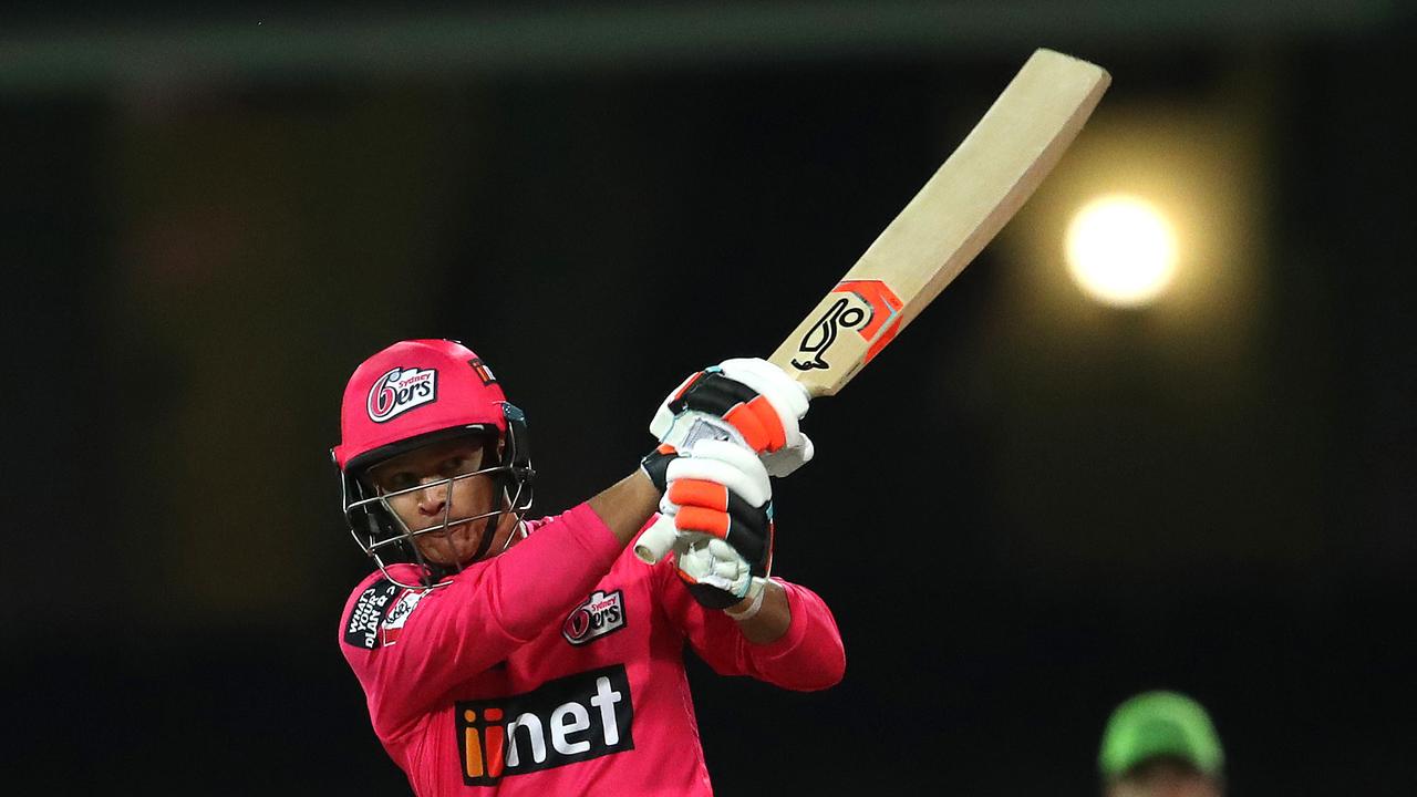 Josh Philippe pulls to the fence during a trial game for Sydney Sixers. Picture: Phil Hillyard.