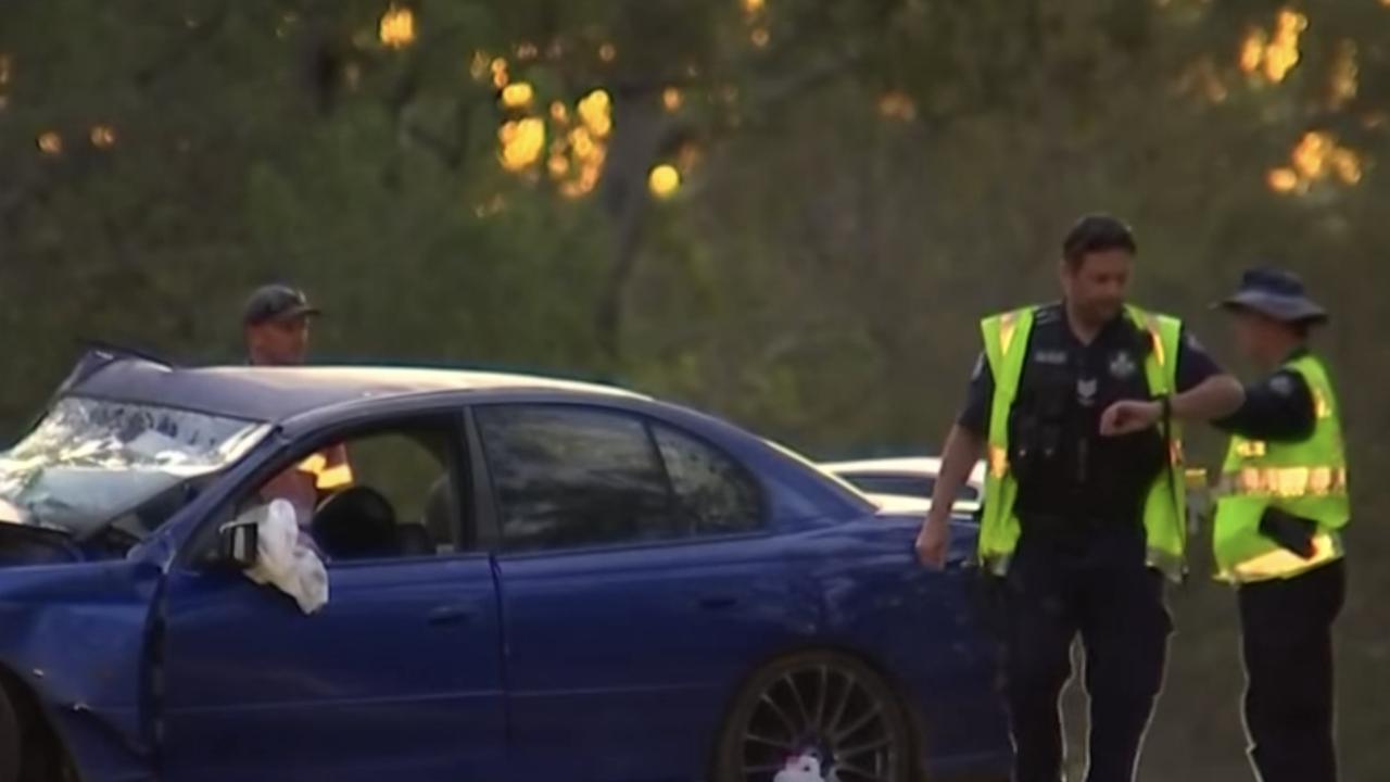 Police at the scene of the crash on Miva Road at Gunalda, near Gympie. Photo: Seven News