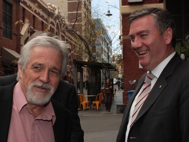 Neil Mitchell and Eddie McGuire after their weekly power lunch in the city.