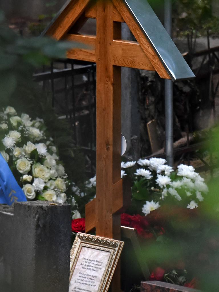 A view shows the grave of Wagner chief Yevgeny Prigozhin.