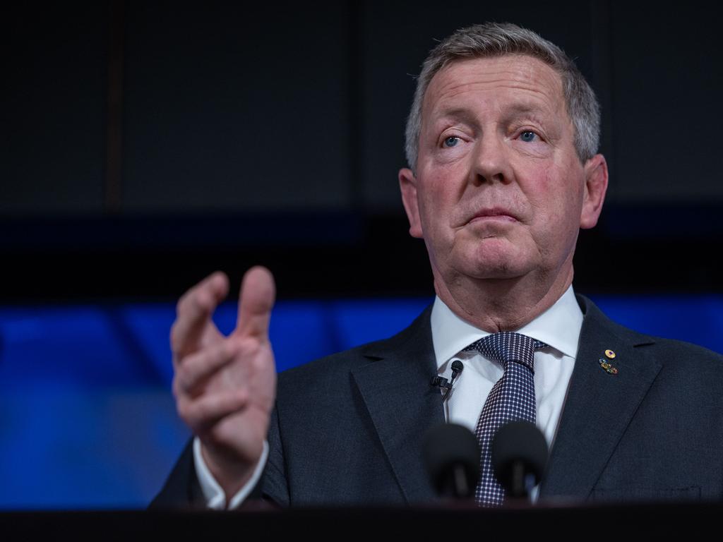 Australian Olympic Committee CEO Matt Carroll spoke at the National Press Club in Canberra. Picture: NCA NewsWire / Gary Ramage