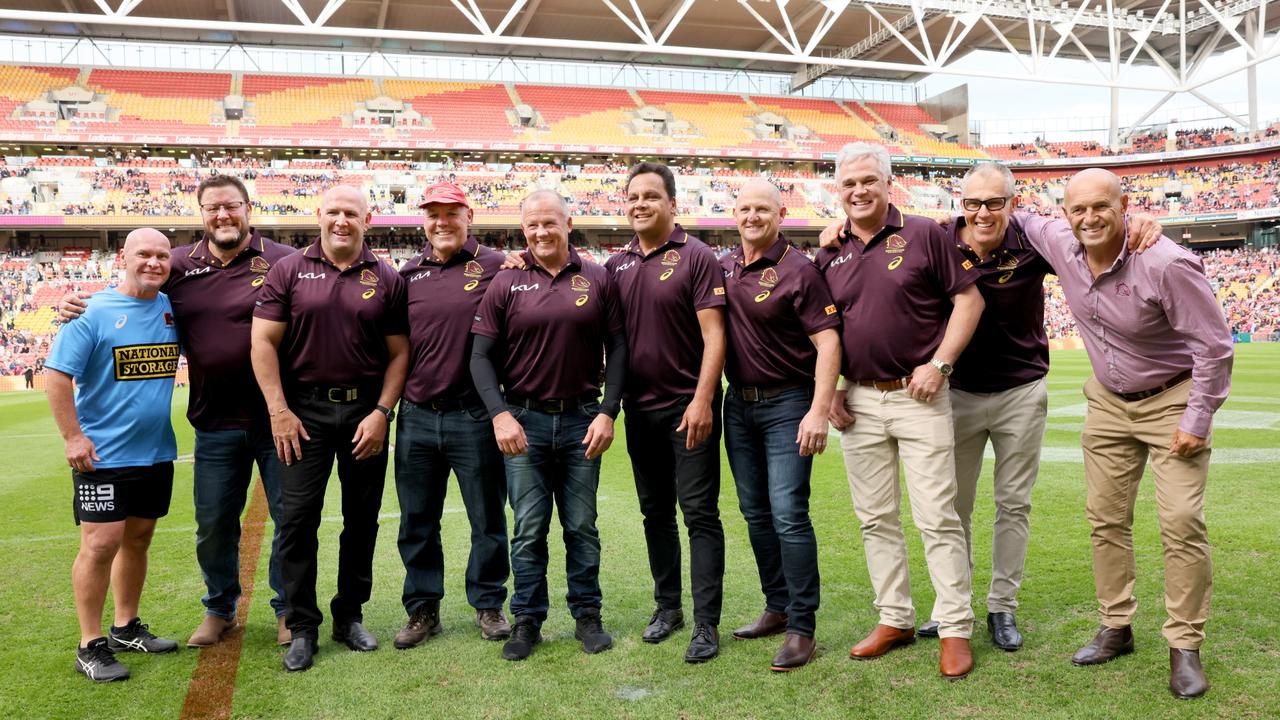 Brisbane’s 1992 premiership side was at Suncorp Stadium on Sunday. Picture: Brisbane Broncos