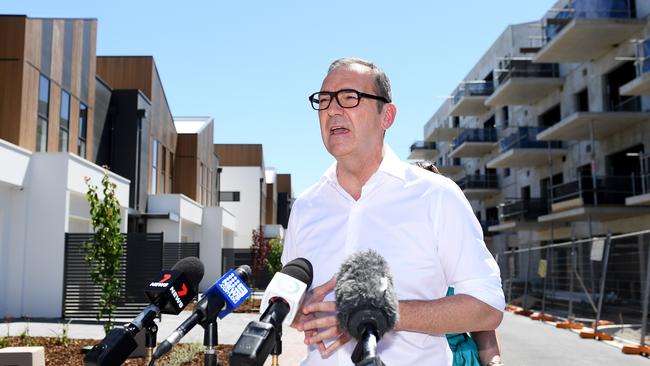 Premier Steven Marshall speaks to media on Sunday, December 12, 2021. Picture: Mark Brake