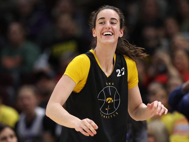 Caitlin Clark #22 of the Iowa Hawkeyes during an open practice session ahead of the 2024 NCAA Women's Basketball Final Four National Championship. Picture: Steph Chambers/Getty Images