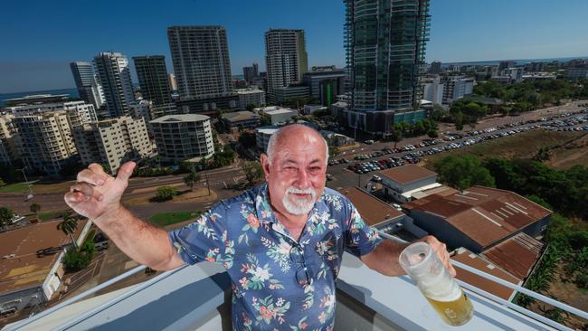 Ramada Suites Zen Quarter owner Michael Anthony says his rooftop lounge was popular for people wanting to take in a city and Esplanade view over a quiet drink. Picture: Glenn Campbell